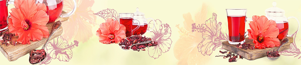 Скинали для кухни - чай, каркаде, сиреневый, карандашом, рисованный, гибискус, розовый, розовые цветы, ложка, доска