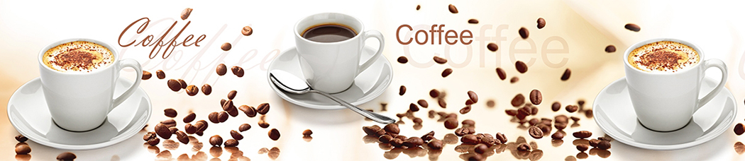 Скинали для кухни - кофе, coffee, зерна кофе, кофейные зерна, кофейный, чашка, чашки, кружки, кружка, ложка, блюдце, пенка, каппучино, капучино, падающие зерна