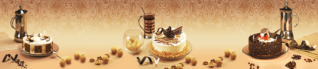 Скинали для кухни - торт, угощение, кофе, десерт, кофейник, чайник, френч пресс, орехи, грецкий орех, скорлупа, орнамент, градиент, текстура