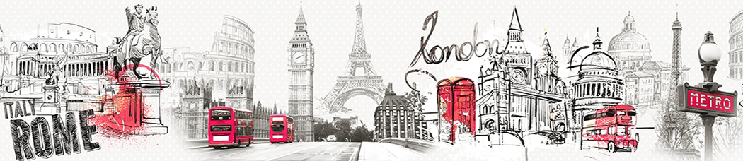 Скинали для кухни - rome, london, paris, рисунок карандашом, штриховой рисунок, акварель, эйфелева башня, колизей, биг бен, телефонная будка, автобус, собор, metro, круассан, круасан, горошек, орнамент, сердце, сердца, туфли, арка