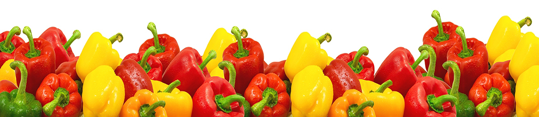 Скинали для кухни - белый фон, овощи, перец, перцы, болгарские, болгарский, сладкий, сладкие, капли