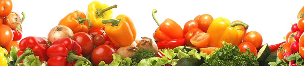 Скинали для кухни - белый фон, овощи, перец, перцы, болгарские, болгарский, сладкий, сладкие, капли, капуста, салат, помидоры, томаты, редис, лук, укроп, петрушка, огурец