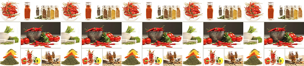 Скинали для кухни - сегменты, перец, чили, пряности, специи, ступка, болгарский, сладкий, приправы