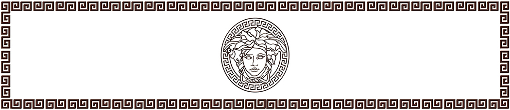 Скинали для кухни - рисованный, графика, вектор, версаче, versace, горгона, орнамент, логотип